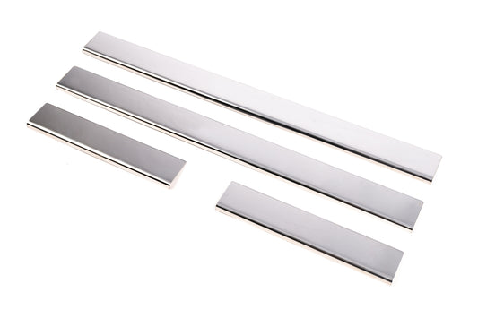 Carmos Door Sill Protectors (4 pcs, Stainless Steel) for Toyota Corolla 2007-2013 - image 1
