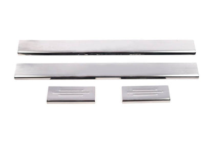 Door sills Carmos (4 pieces, stainless steel) for Toyota Yaris 2006-2011 - Reelken Auto