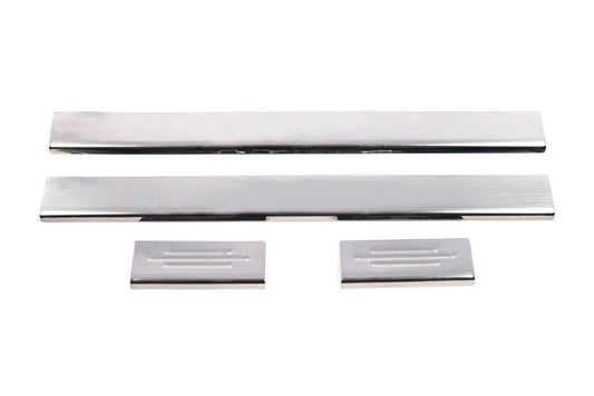 Door sills Carmos (4 pieces, stainless steel) for Toyota Yaris 2006-2011 - Reelken Auto