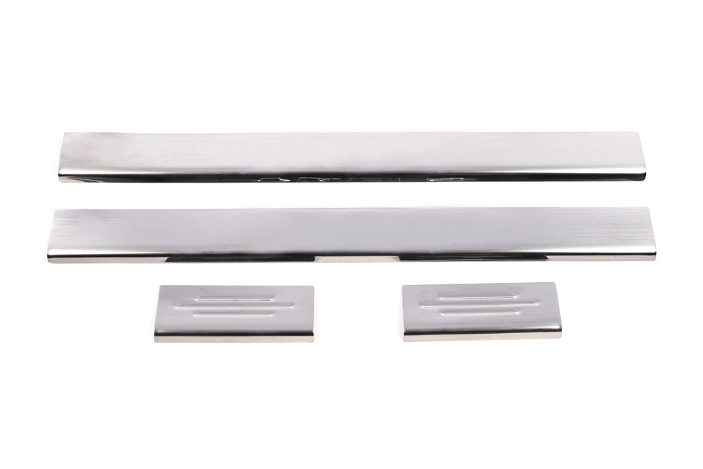 Carmos Door Sill Protectors (4 pcs, Stainless Steel) for Toyota Yaris 2006-2011 - image 2