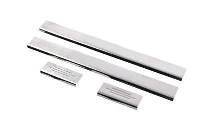 Door sills Carmos (4 pieces, stainless steel) for Toyota Yaris 2006-2011 - Reelken Auto