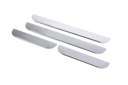 Carmos Door Sill Protectors (4 pcs, Stainless Steel) for Toyota Rav 4 2006-2013 - image 1