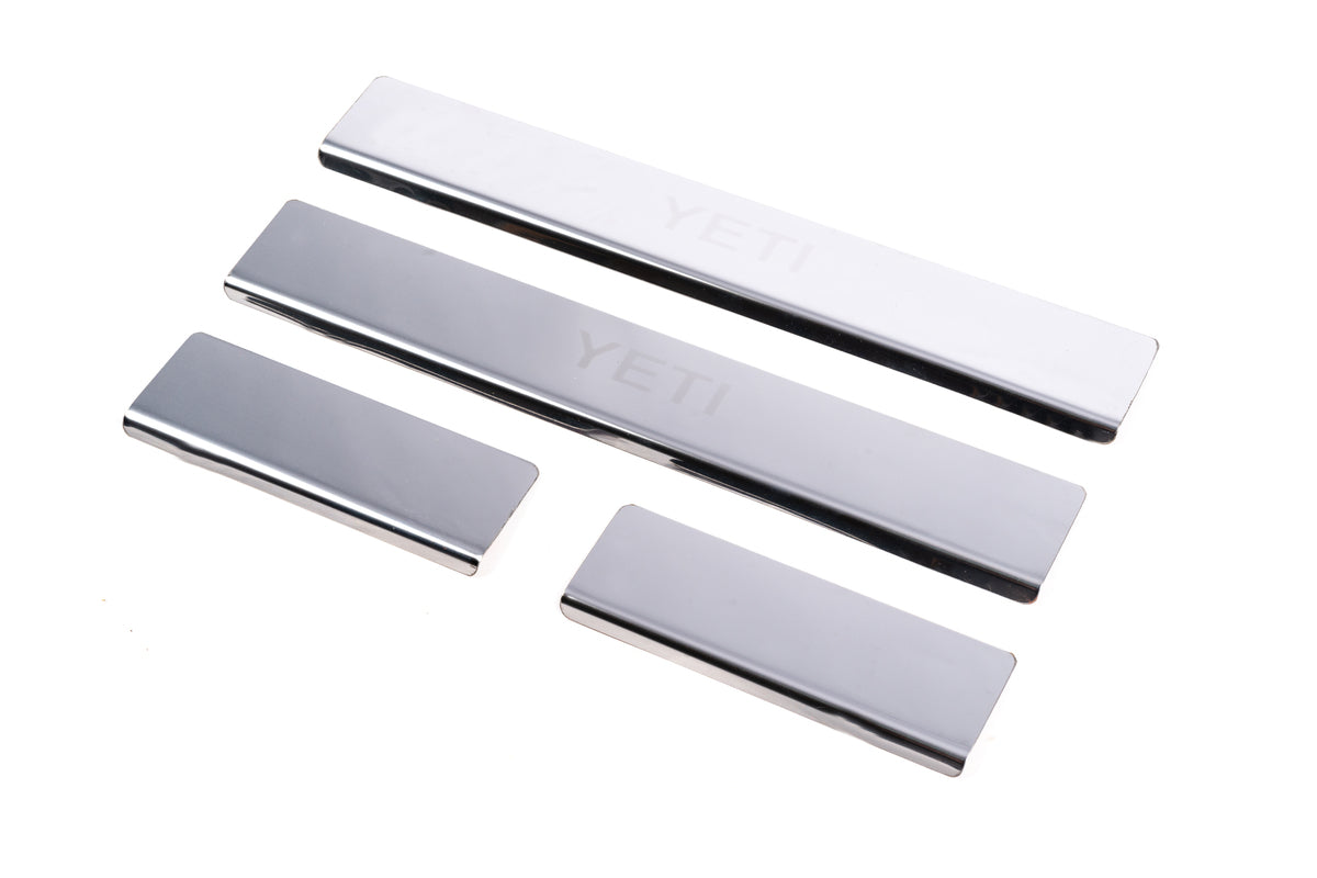 Door Sill Protectors Carmos V1 (4 pcs, Stainless Steel) for Skoda Yeti 2009-2017 - image 1
