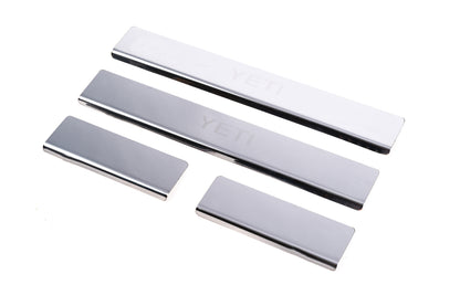 Door Sill Protectors Carmos V1 (4 pcs, Stainless Steel) for Skoda Yeti 2009-2017 - image 1