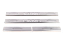 Carmos Door Sill Protectors (4 pcs, Stainless Steel) for Toyota Land Cruiser 100 1998-2007 - image 2
