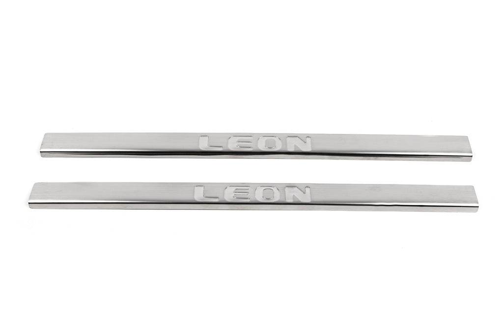 Sill Carmos (2 door, stainless.) for Seat Leon 2013-2020 - Reelken Auto