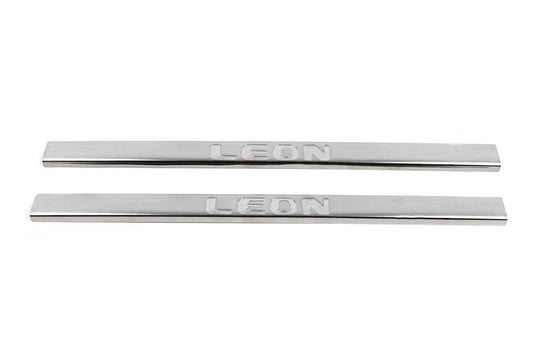 Sill Carmos (2 door, stainless.) for Seat Leon 2013-2020 - Reelken Auto