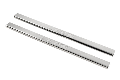 Carmos Door Sill Protectors (2-door, Stainless Steel) for Seat Leon 2013-2020 - image 1