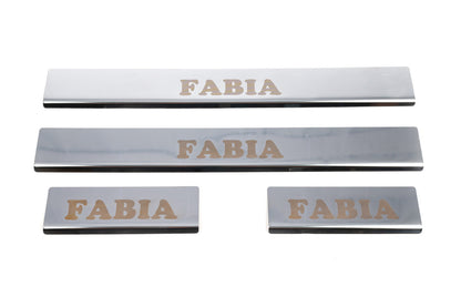 Carmos Door Sill Protectors (4 pcs, Stainless Steel) for Skoda Fabia 2000-2007 - image 4