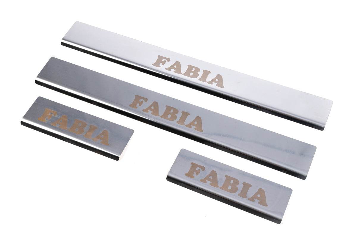 Sill Carmos (4-piece, stainless steel.) for Skoda Fabia 2000-2007 - Reelken Auto