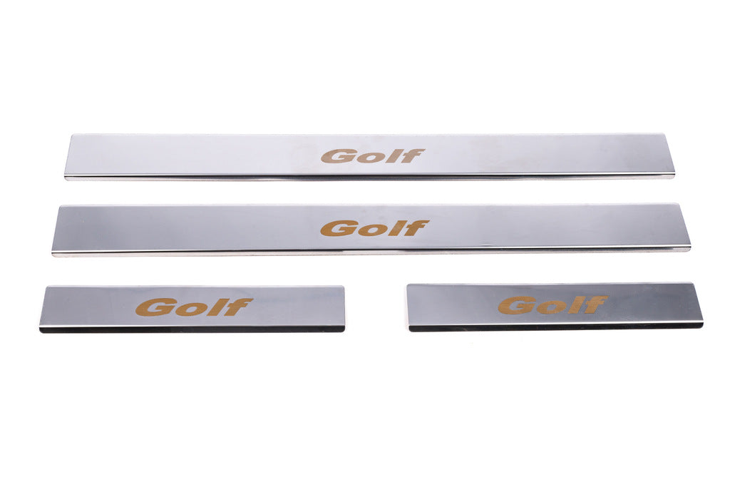 Carmos Door Sill Protectors (4 pcs, Stainless Steel) for Volkswagen Golf 4 1997-2006 - image 4