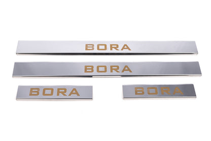 Carmos Door Sill Protectors (4 pcs, Stainless Steel) for Volkswagen Bora 1998-2004 - image 2