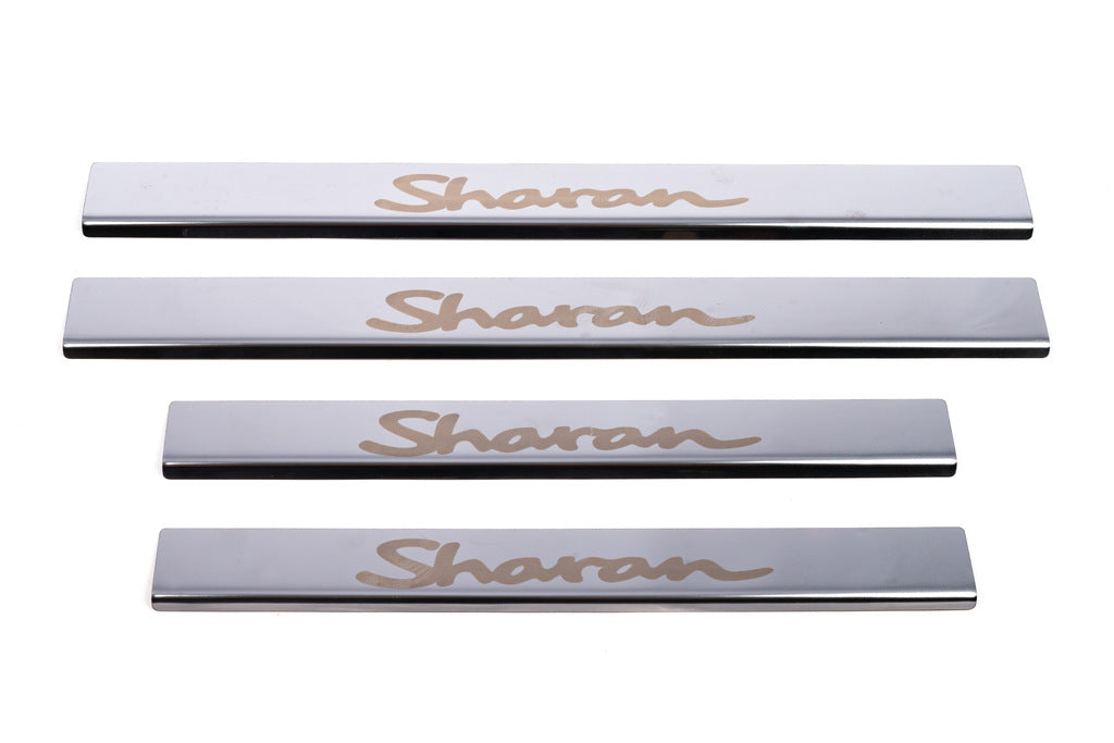 Door Sill Protectors Carmos V1 (4 pcs, Stainless Steel) for Volkswagen Sharan 2010-2023 - image 2
