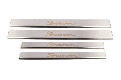 Door sills Carmos V1 (4 pcs, stainless steel) for Volkswagen Sharan 1995-2010 - Reelken Auto
