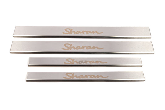 Door Sill Protectors Carmos V1 (4 pcs, Stainless Steel) for Volkswagen Sharan 1995-2010 - image 2