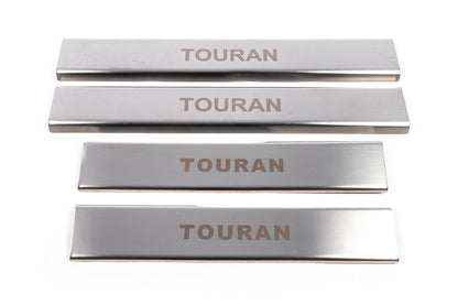 Interior door sill covers (4 pcs, stainless steel) for Volkswagen Touran 2003-2010 - image 2