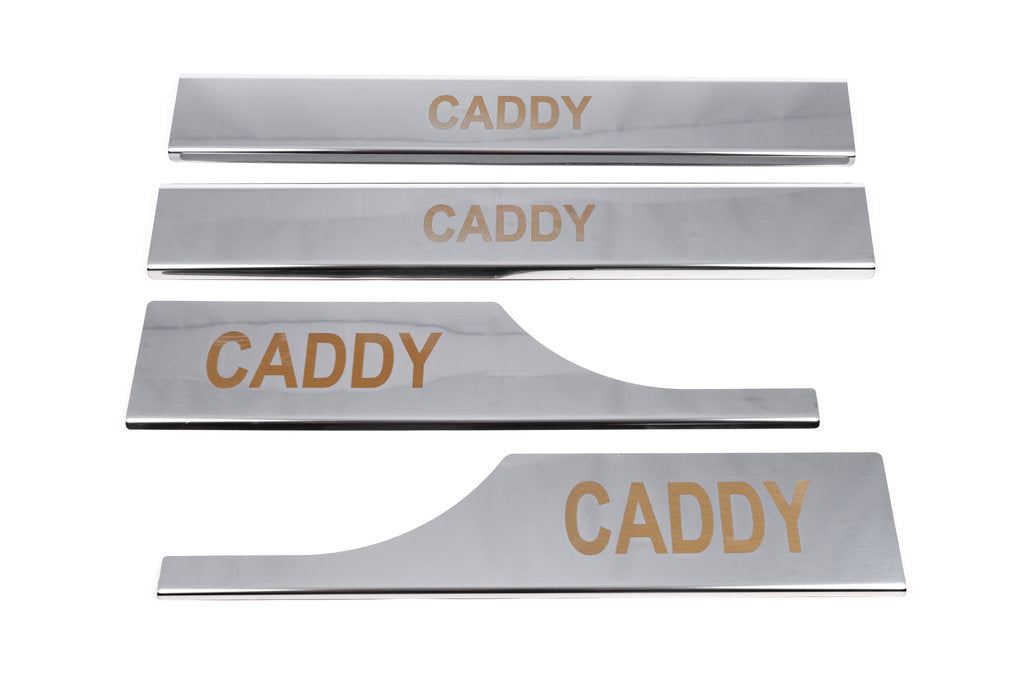 Interior door sill covers (Carmos, stainless steel) for Volkswagen Caddy 2004-2010 - image 4