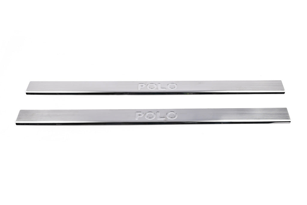 Carmos Door Sill Protectors (2-door, Stainless Steel) for Volkswagen Polo 2010-2017 - image 2