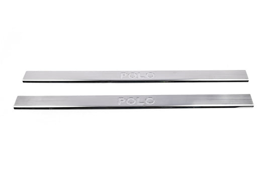 Carmos Door Sill Protectors (2-door, Stainless Steel) for Volkswagen Polo 2010-2017 - image 2