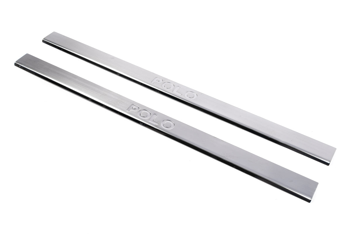 Carmos Door Sill Protectors (2-door, Stainless Steel) for Volkswagen Polo 2010-2017 - image 1