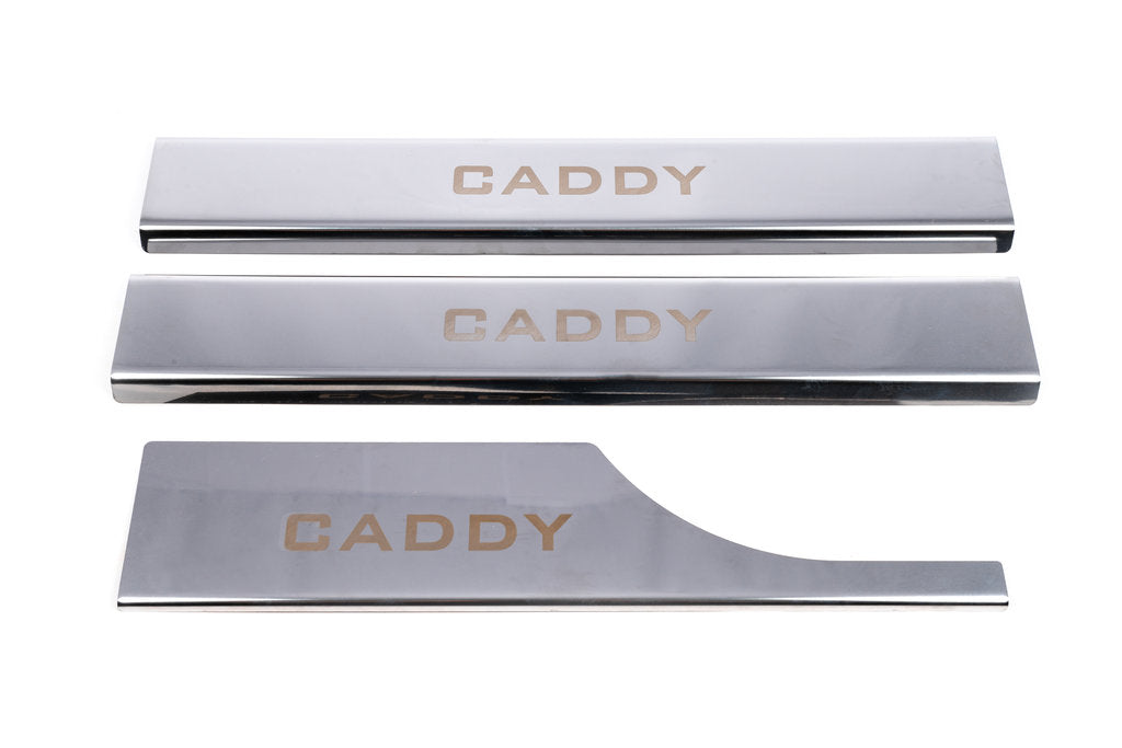 Interior door sill covers (Carmos, stainless steel) for Volkswagen Caddy 2010-2015 - image 3