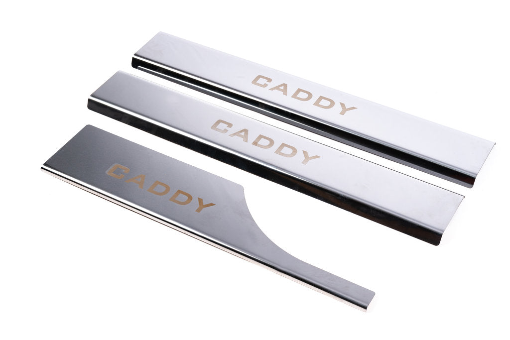 Interior door sill covers (Carmos, stainless steel) for Volkswagen Caddy 2004-2010 - image 6