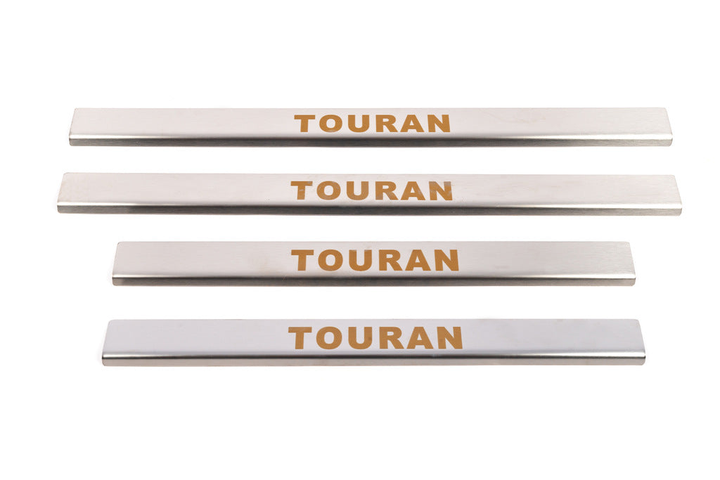 Carmos Door Sill Protectors (4 pcs, Stainless Steel) for Volkswagen Touran 2003-2010 - image 2