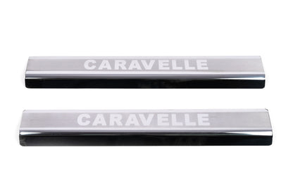 VIP Door Sill Protectors (2 pcs, Stainless Steel) for Volkswagen T5 Caravelle 2004-2010 - image 2