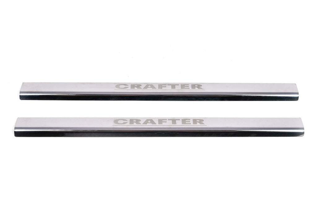 Door Sill Protectors Laser (2 pcs, Stainless Steel) for Volkswagen Crafter 2006-2016 - image 2