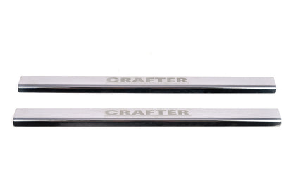 Door Sill Protectors Laser (2 pcs, Stainless Steel) for Volkswagen Crafter 2006-2016 - image 2