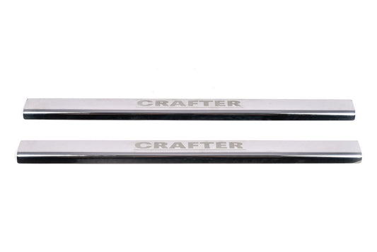 Door Sill Protectors Laser (2 pcs, Stainless Steel) for Volkswagen Crafter 2006-2016 - image 2