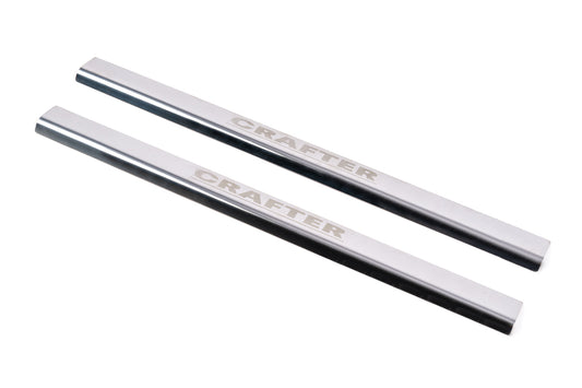 Door Sill Protectors Laser (2 pcs, Stainless Steel) for Volkswagen Crafter 2006-2016 - image 1