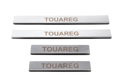 Door Sill Protectors Carmos V1 (4 pcs, Stainless Steel) for Volkswagen Touareg 2002-2010 - image 2