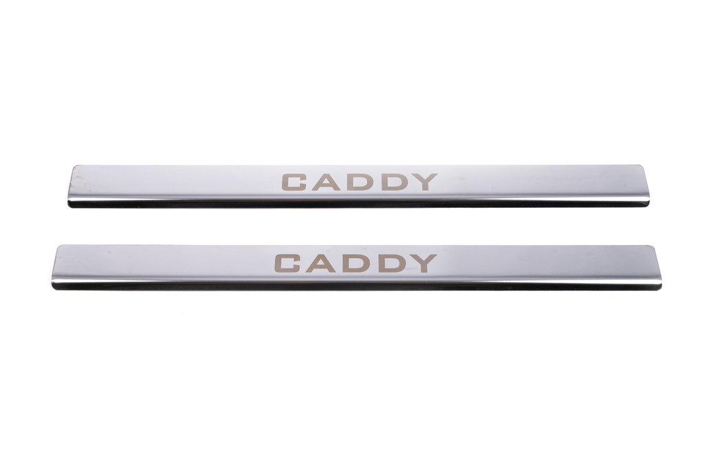 Door Sill Protectors Carmos V1 (2 pcs, Stainless Steel) for Volkswagen Caddy 2004-2010 - image 2