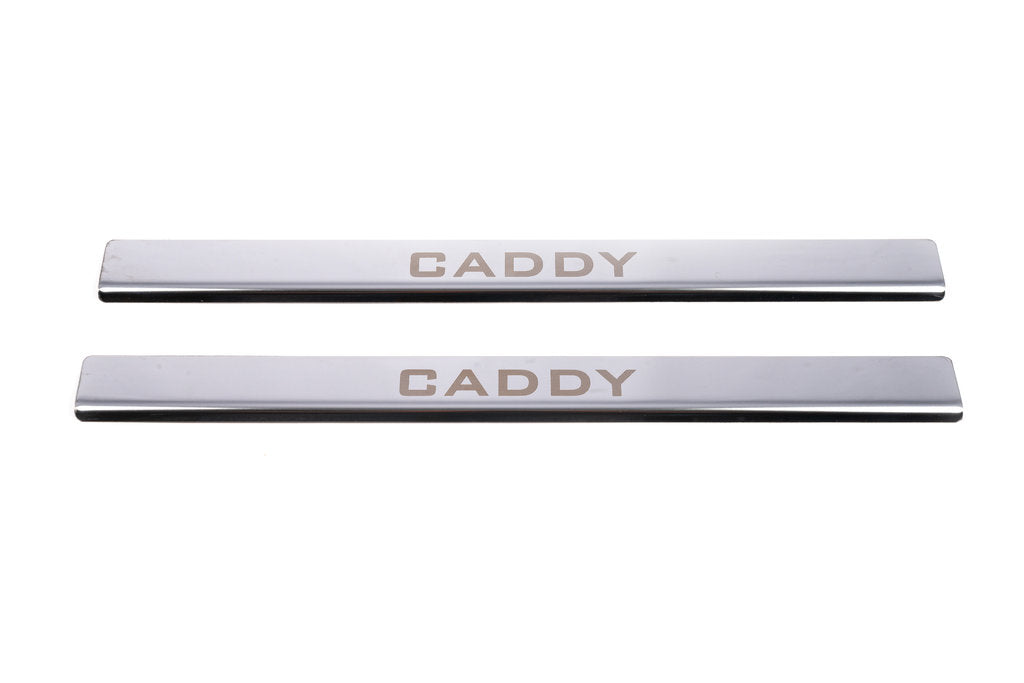 Door Sill Protectors Carmos V1 (2 pcs, Stainless Steel) for Volkswagen Caddy 2010-2015 - image 2