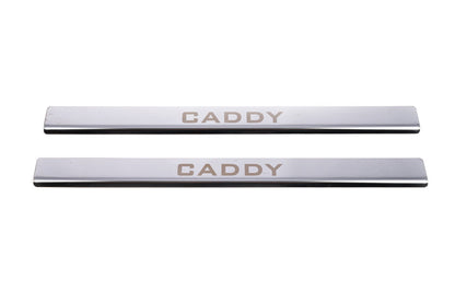 Door Sill Protectors Carmos V1 (2 pcs, Stainless Steel) for Volkswagen Caddy 2010-2015 - image 2