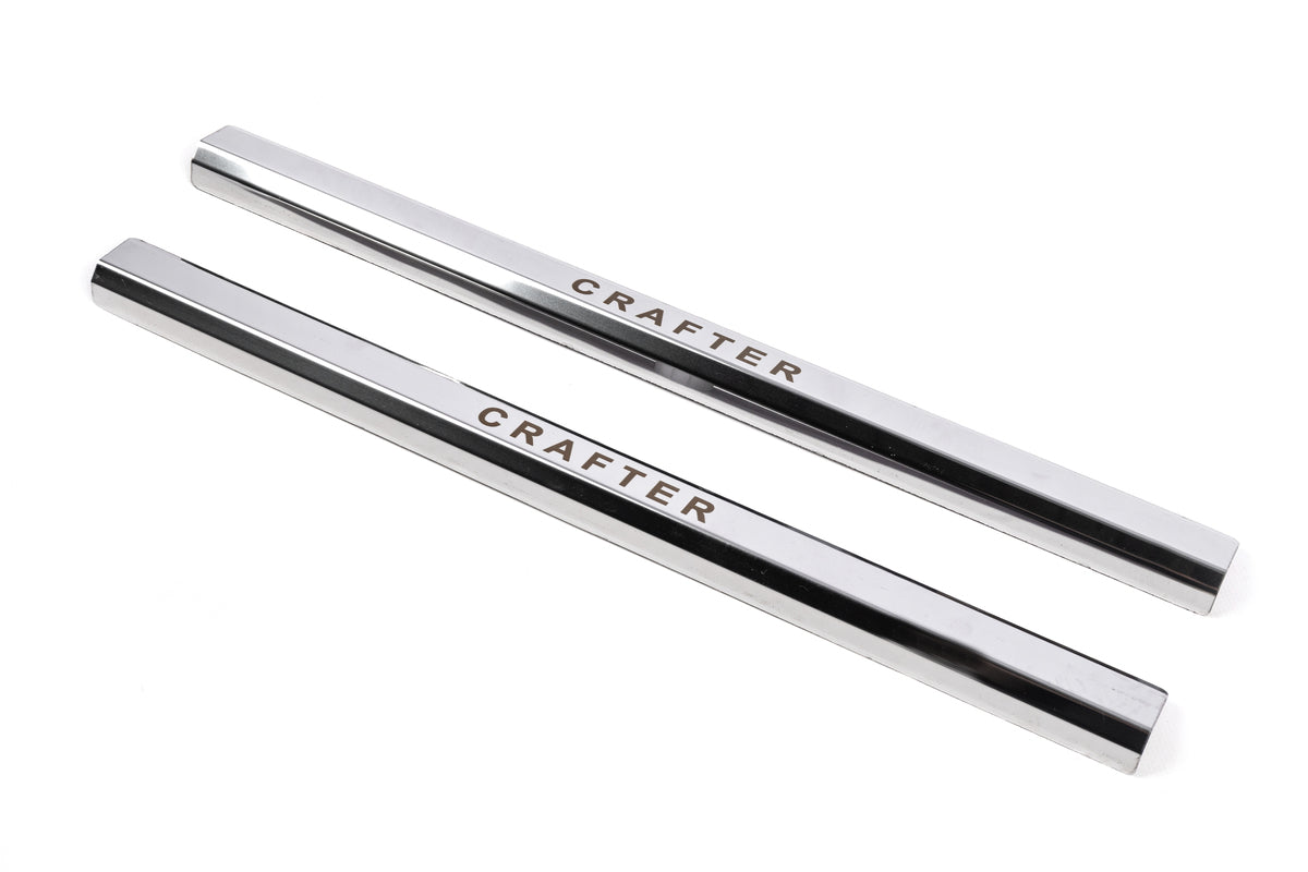 VIP Door Sill Protectors (2 pcs, Stainless Steel) for Volkswagen Crafter 2006-2016 - image 1