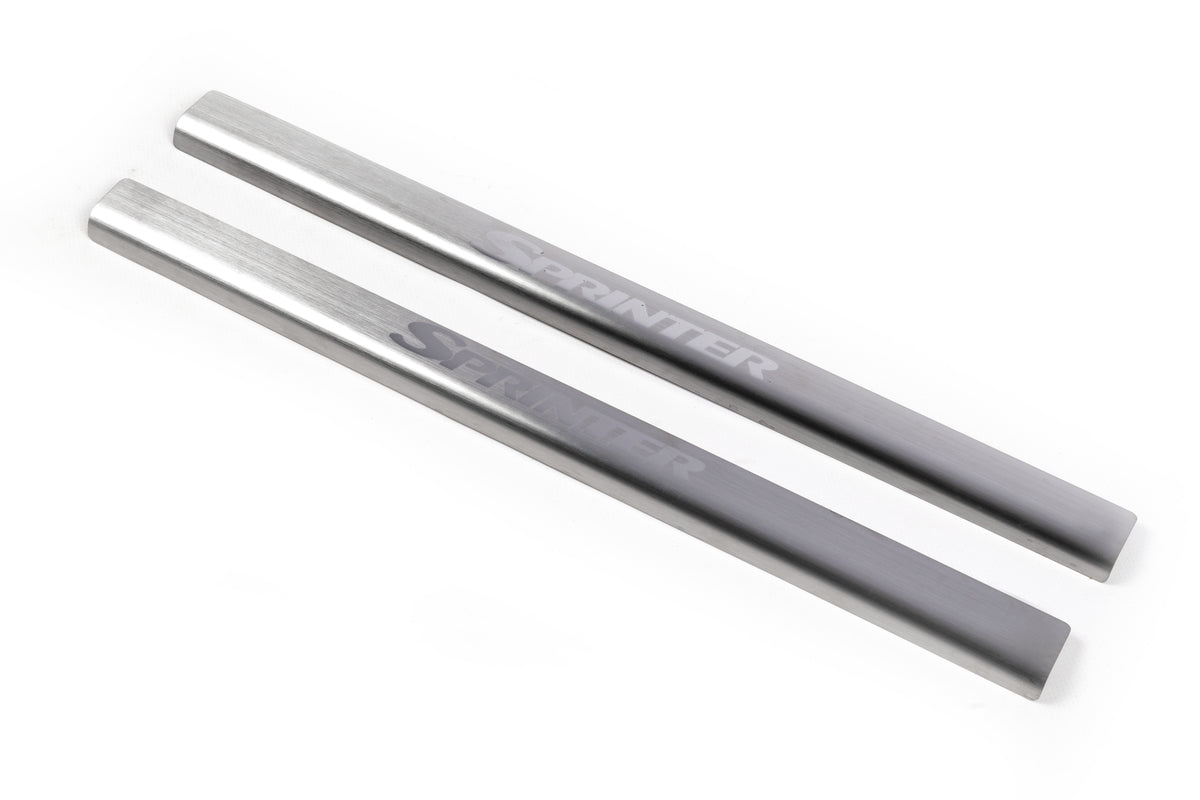 Door Sill Covers Lazer-Style (2 pcs, Steel) for Mercedes Sprinter W906 2006-2018 - image 1