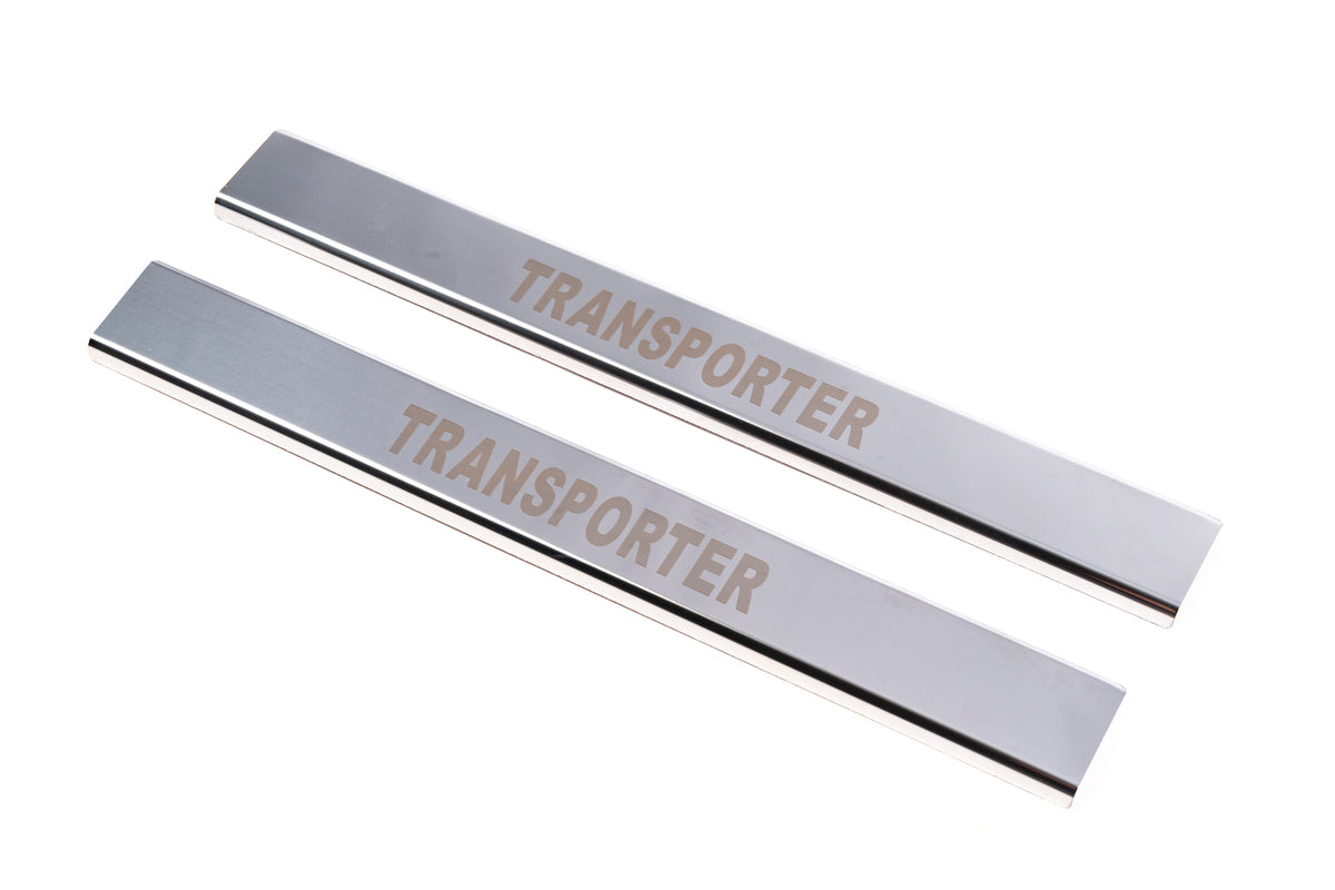 VIP Door Sill Protectors (2 pcs, Stainless Steel) for Volkswagen T4 Transporter 1990-2003 - image 1