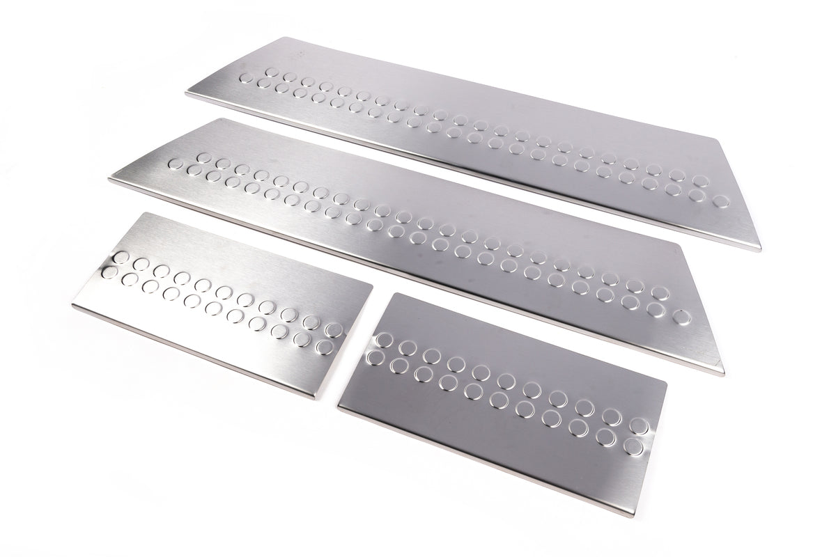 Interior door sill plates stainless steel (Carmos) for Volkswagen T5 Multivan 2003–2010 - image 1