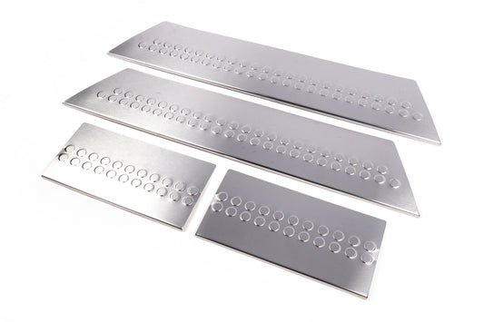 Interior door sill plates stainless steel (Carmos) for Volkswagen T5 Multivan 2003–2010 - image 1