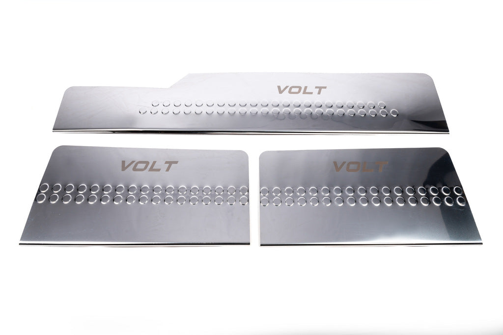 Carmos V1 Stainless Steel Inner Door Sill Protectors (3 pcs) for Volkswagen LT 1995-2006 - image 2