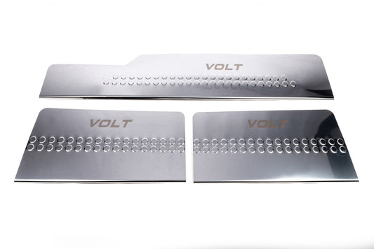 Carmos V1 Stainless Steel Inner Door Sill Protectors (3 pcs) for Volkswagen LT 1995-2006 - image 2