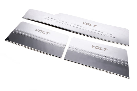 Carmos V1 Stainless Steel Inner Door Sill Protectors (3 pcs) for Volkswagen LT 1995-2006 - image 1