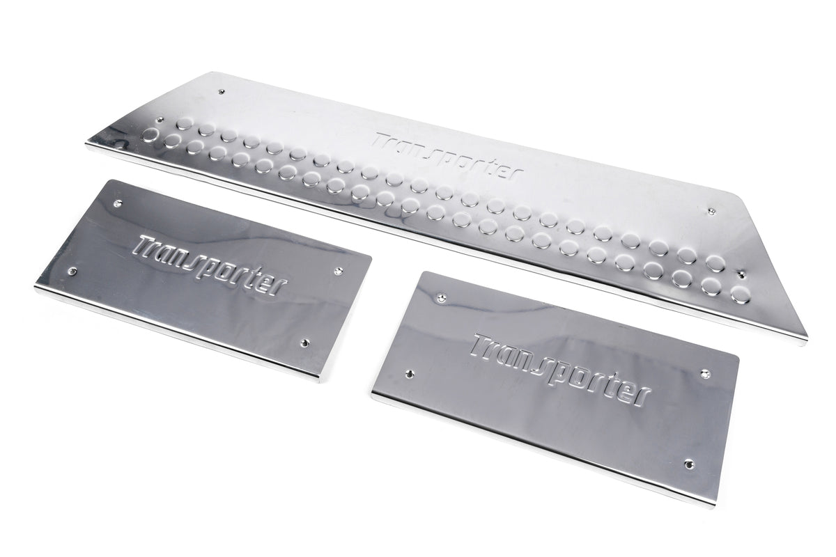 Interior door sill covers (Carmos, stainless steel) for Volkswagen T5 Transporter 2003-2010 - image 1