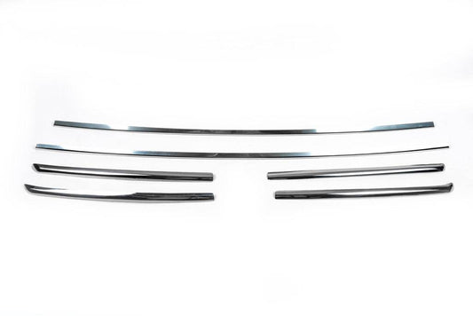 Covers on the radiator grill 2006-2014 (6 pcs., stainless steel) for Fiat Ducato 2006-2025 - Reelken Auto