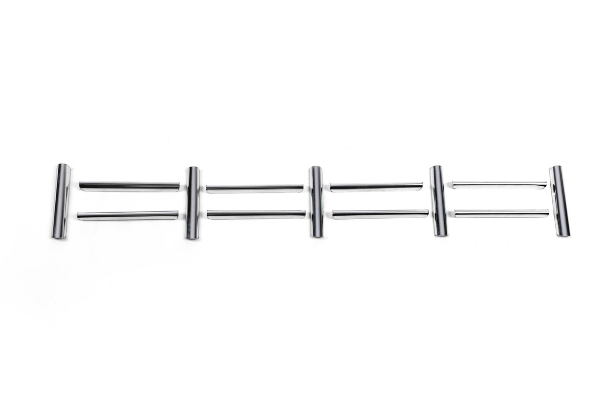 Grille trim cover (13 pcs, stainless steel) for Peugeot Bipper 2008-2017 - image 2