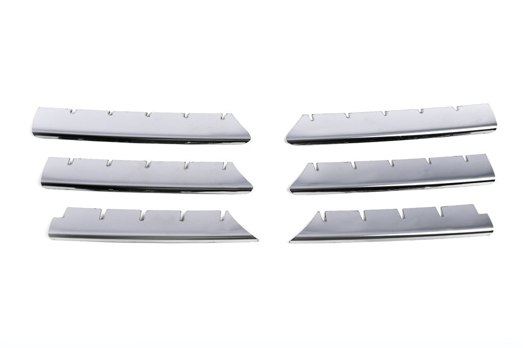 Chrome Grille Covers (Model 2004-2006, 6 pcs, Stainless Steel) for Renault Megane II 2004-2009 - image 3