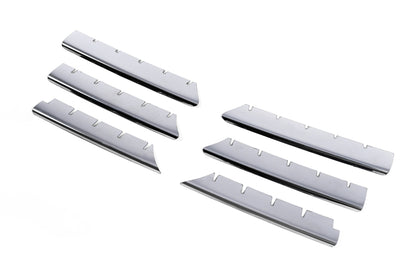 Scuff grille (model 2004-2006, 6 pcs, stainless steel) for Renault Megane II 2004-2009 - image 2