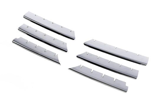 Scuff grille (model 2004-2006, 6 pcs, stainless steel) for Renault Megane II 2004-2009 - image 2